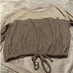 Hollister Cropped Sweater with cutout